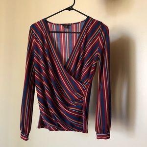Ann Taylor Multicolored Striped Blouse